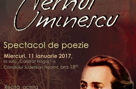 ”Eternul Eminescu” – recital extraordinar de poezie la Piatra Neamț, susținut de Maia Morgenstern