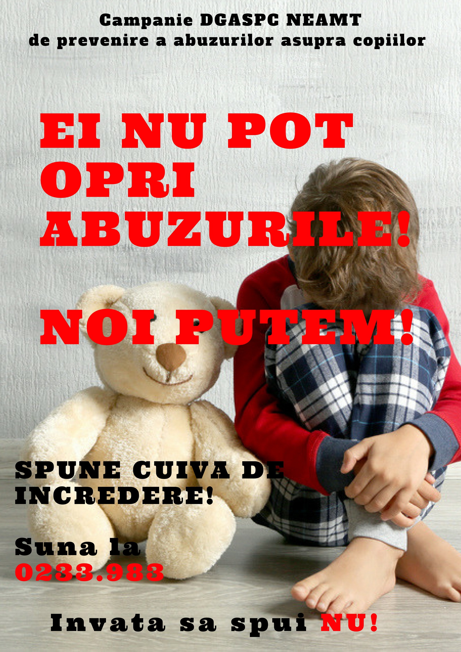 REVOLTĂTOR! Aproape 500 de copii din Neamț, maltratați anul acesta de familie! Știi un asemenea caz? Sună urgent la 0233.983!!!