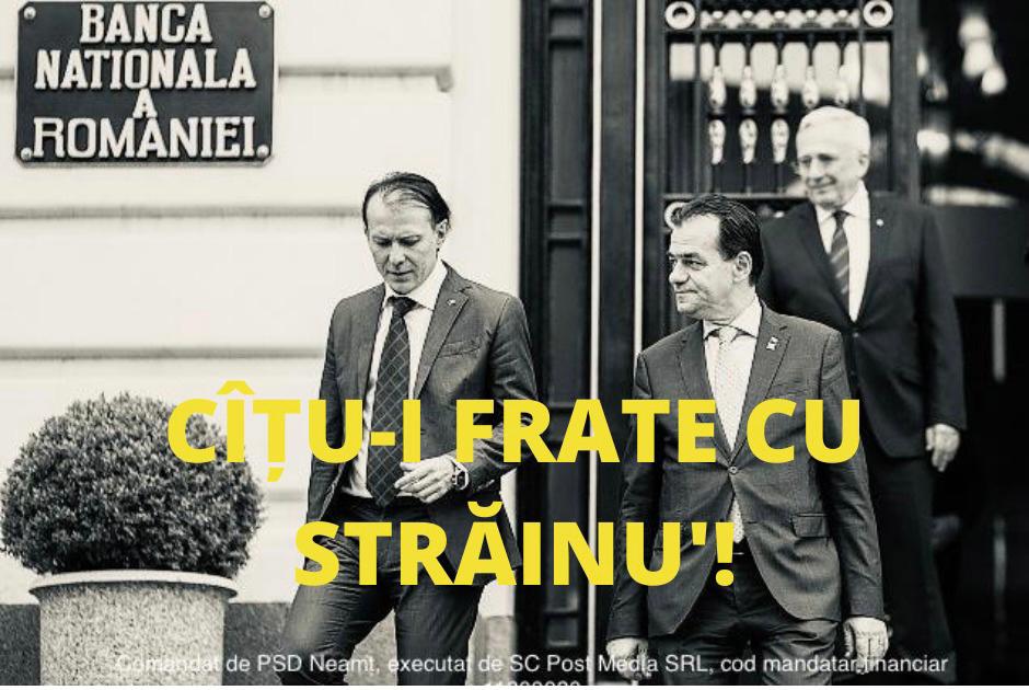 Deputatul Ciprian Șerban (PSD Neamț): „Cîțu-i frate cu străinu'”