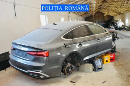 FOTO/VIDEO O altă maşină de lux (50.000 euro) furată din Spania, găsită dezmembrată la Bârgăoani