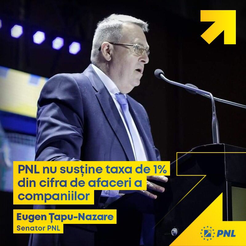 Eugen Țapu-Nazare (PNL Neamț): ”PNL se opune taxei de 1%”