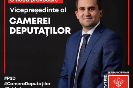 Ciprian Şerban (PSD Neamţ) a fost ales vicepreşedinte al Camerei Deputaţilor
