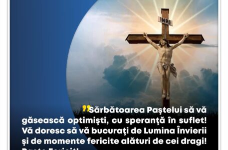 Deputatul Mugur Cozmanciuc: Sfintele Paşti, prilej de bucurie şi încredere!