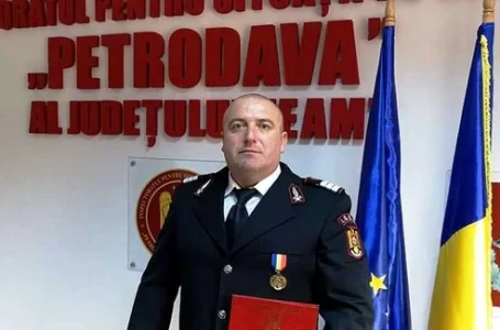 Ciprian Manoliu din cadrul ISU Neamţ – desemnat Pompierul de Onoare al anului 2022 în România