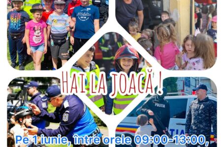 Poliţiştii invită copiii la joacă pe 1 iunie, pe platoul Curţii Domneşti din Piatra-Neamţ