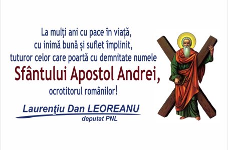 Mesajul deputatului Laurențiu Dan Leoreanu cu prilejul Sfântului Andrei
