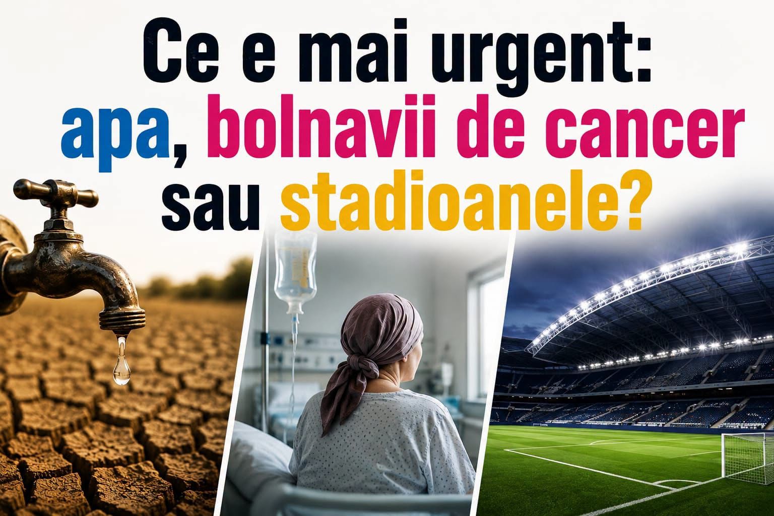 Revolta lui Harpa: Oameni fără apă, bolnavi fără spital, iar Guvernul găsește miliarde pentru stadioane!