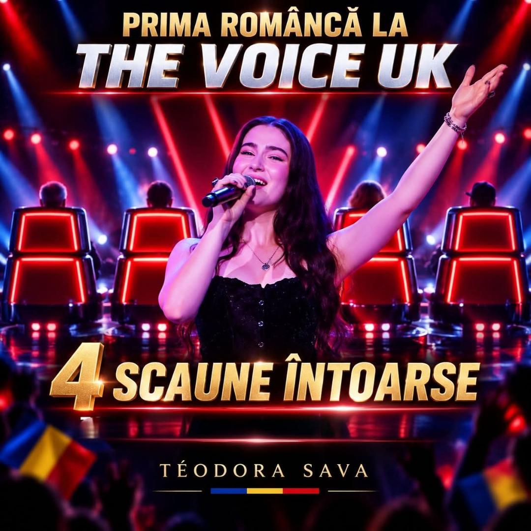 Fabulos! Pietreanca Teodora Sava a întors cele 4 scaune de la The Voice UK (Vocea Marii Britanii)