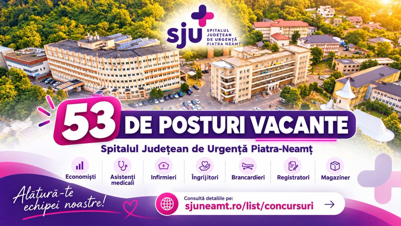 SJU Piatra-Neamţ scoate la concurs 53 de posturi